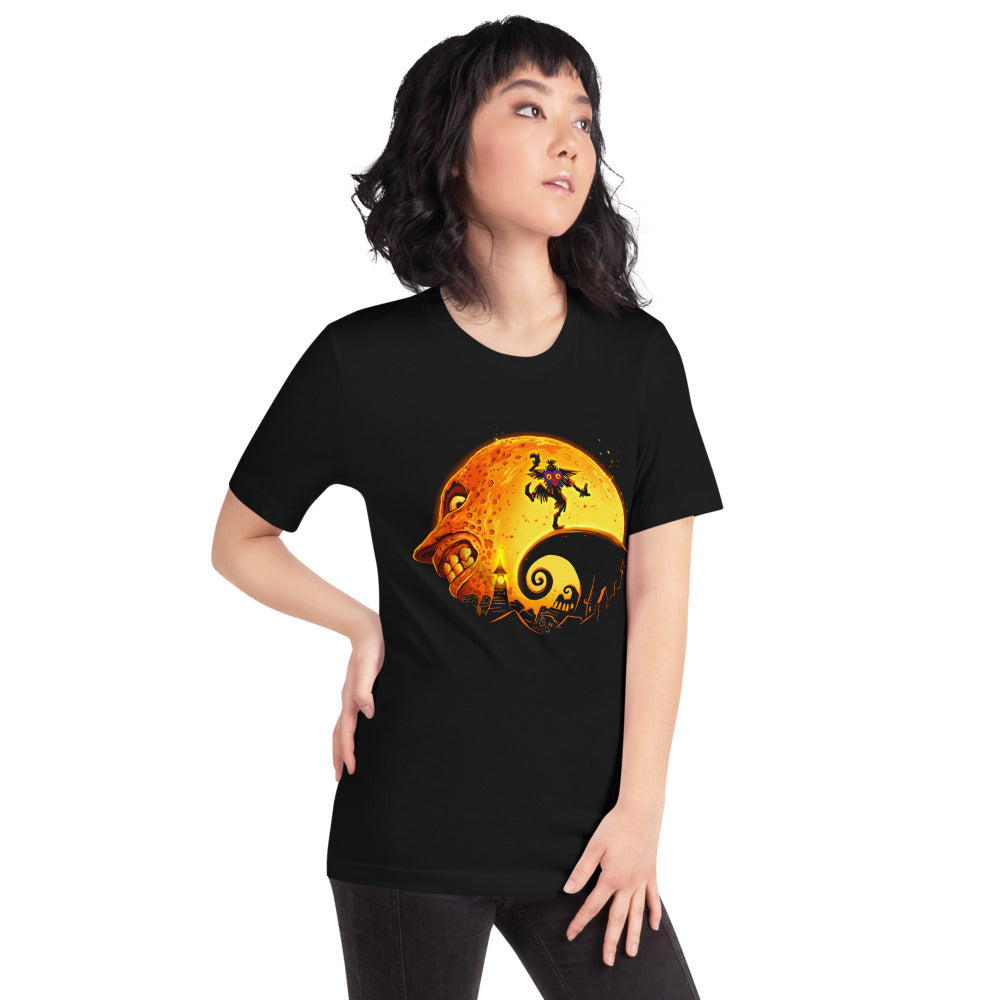Playera Majora's Mask Skull Kid Spiral Hill Moon - Modelo femenina