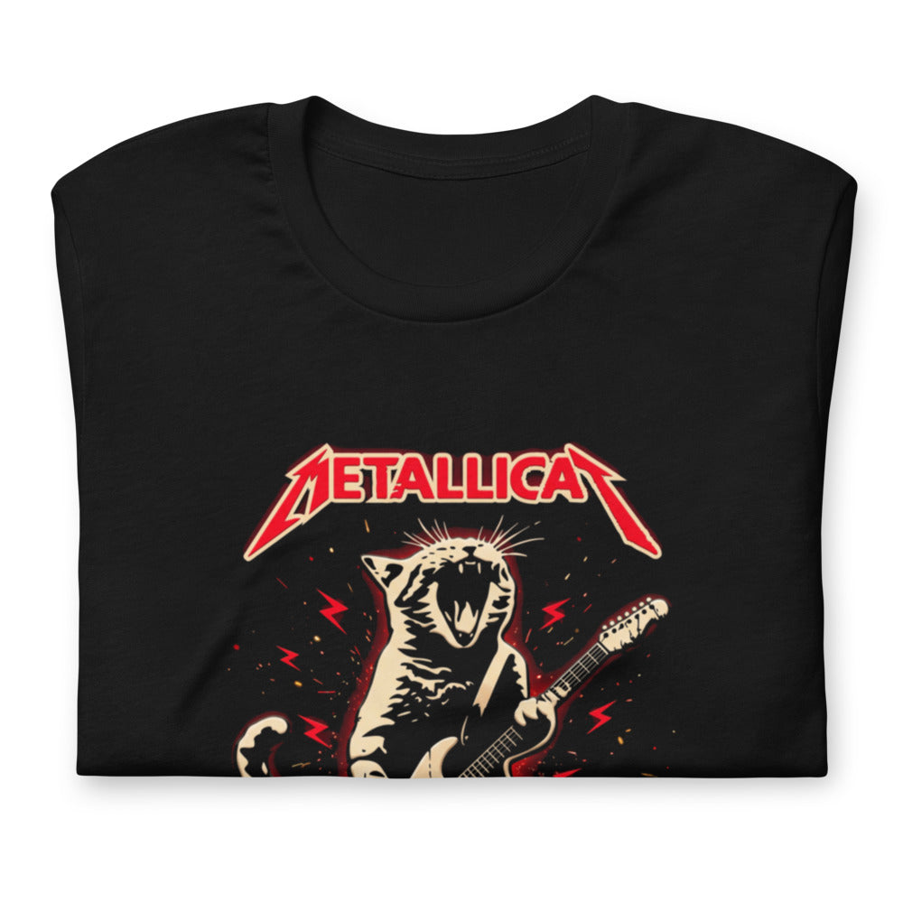 Playera Metallicat Screaming Cat Electric Guitar - Doblado