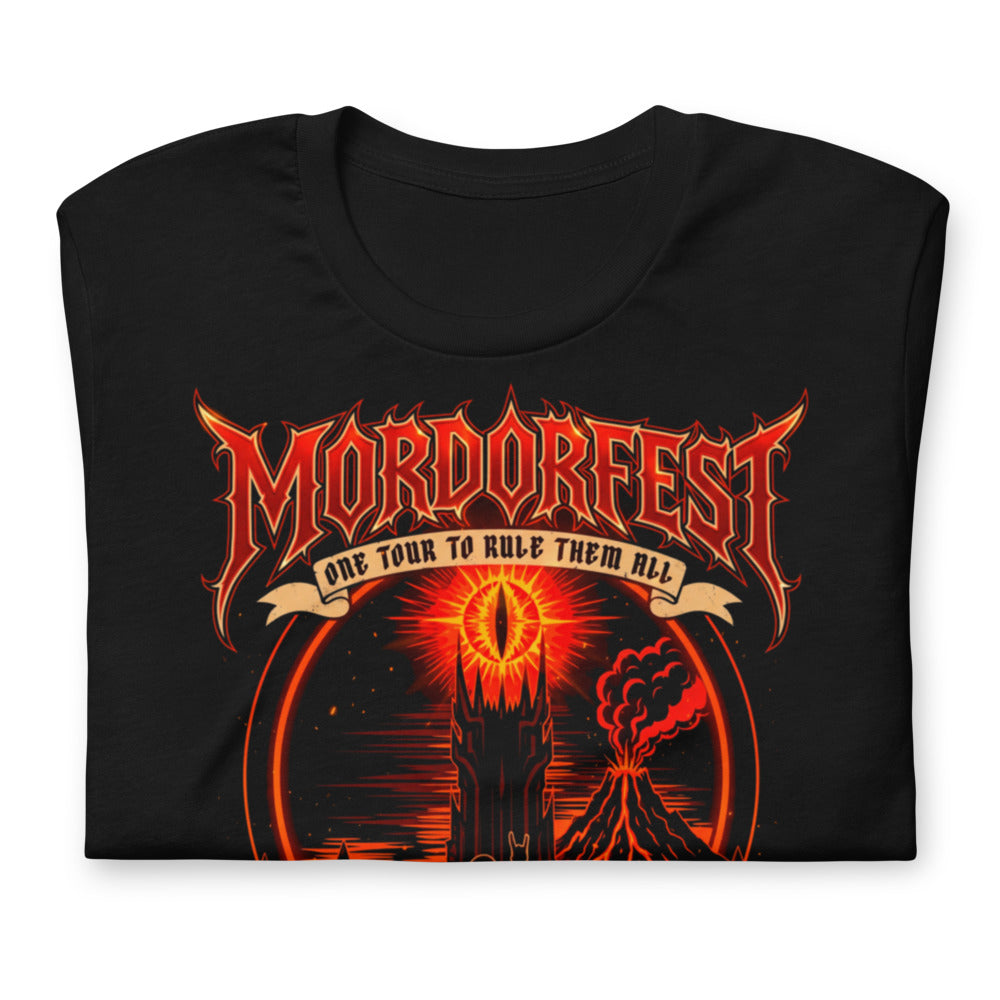 Playera Mordorfest One Tour To Rule Them All - Doblado