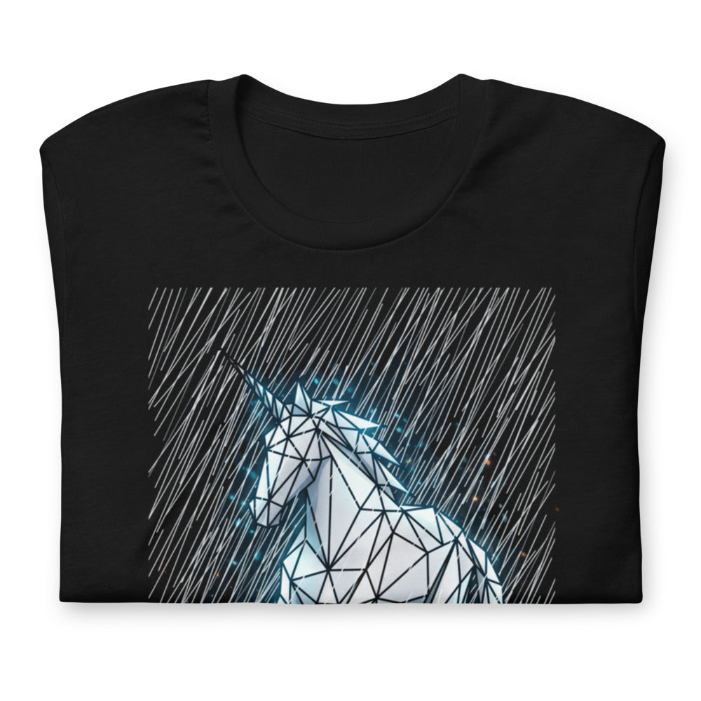 Playera More Human Than Human Geometric Unicorn - Doblado