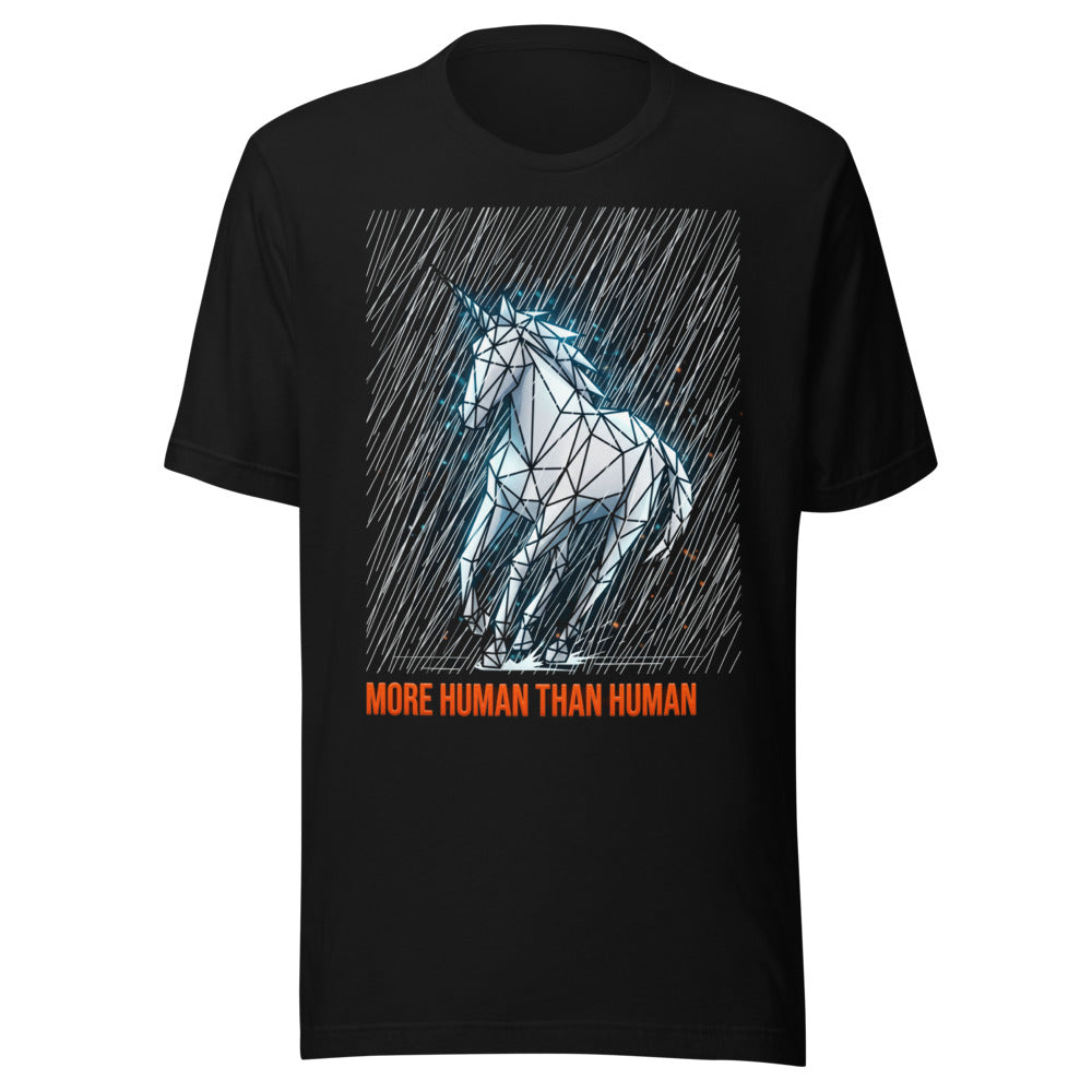 Playera More Human Than Human Geometric Unicorn - Frente grande