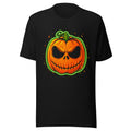Playera Neon Green Skull Jack O Lantern - Frente grande