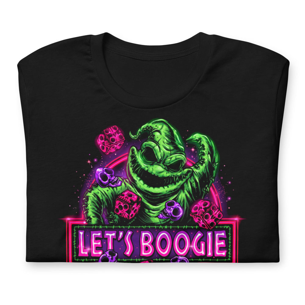Playera Oogie Boogie Lets Boogie Neon Dice - Doblado