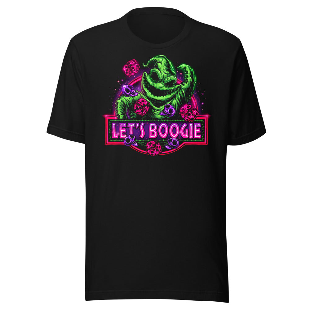 Playera Oogie Boogie Lets Boogie Neon Dice - Frente grande
