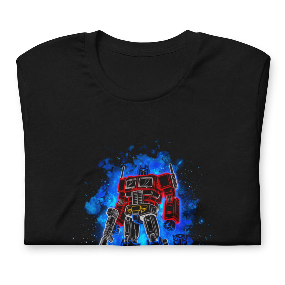 Playera Optimus Prime Neon Outline Nebula - Doblado