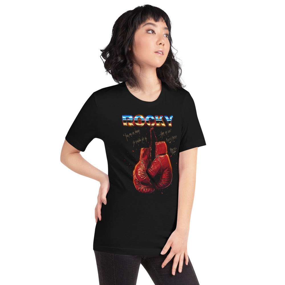 Playera Rocky Balboa Hard As Life Boxing Gloves - Modelo femenina