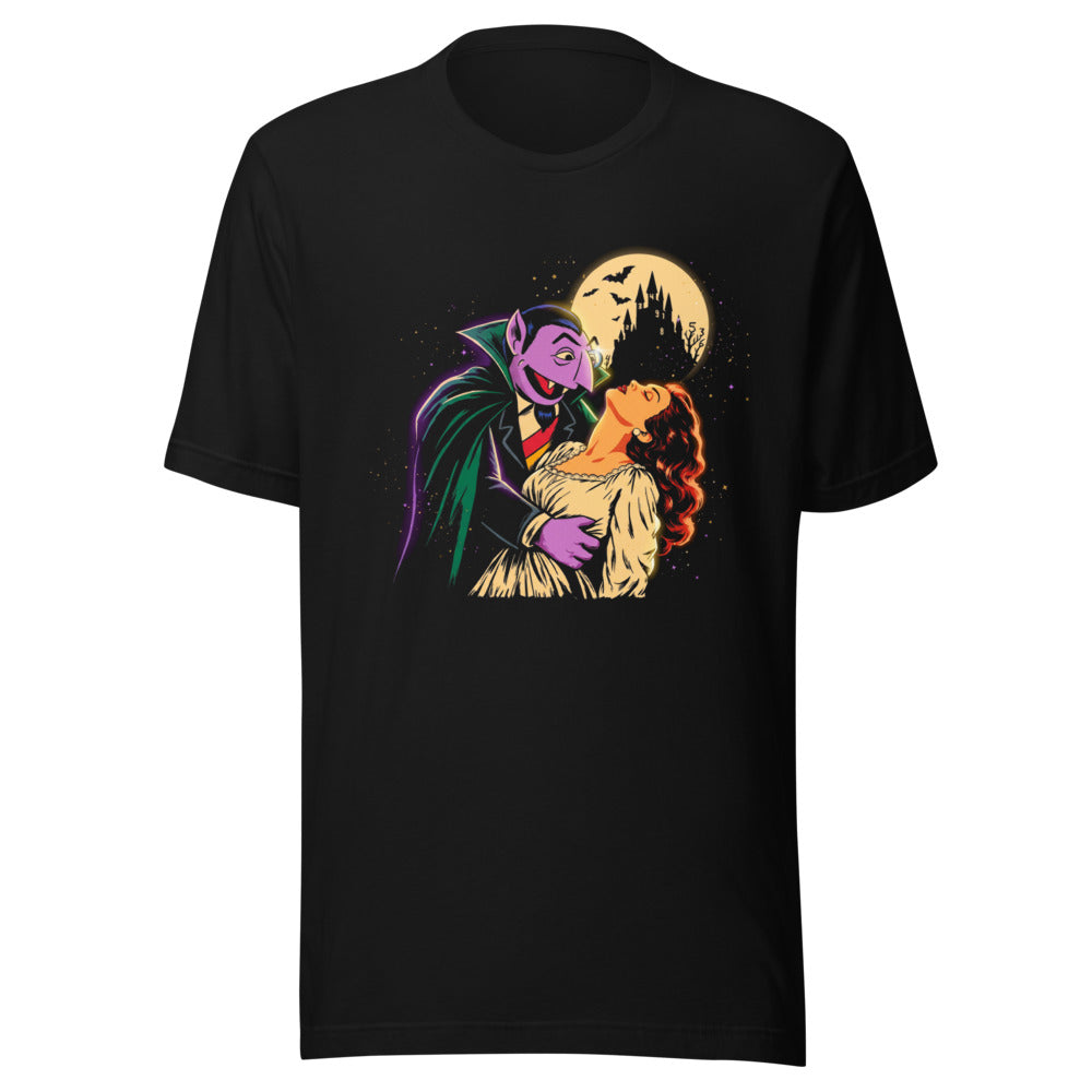 Playera Sesame Street Count Von Count Vampire Moon - Frente grande