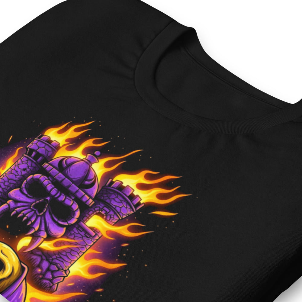 Playera Skeletor Castle Grayskull Flames - Doblado zoom