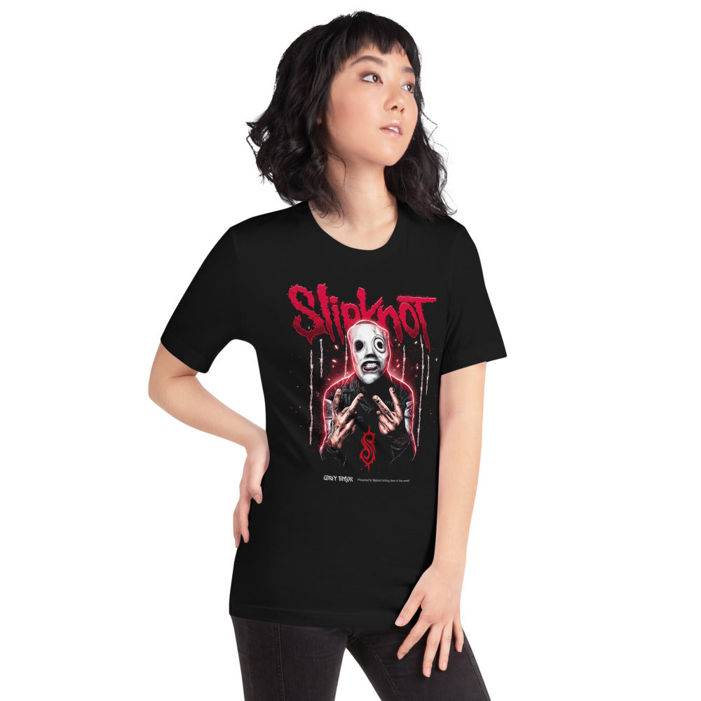 Playera Slipknot White Mask Barbed Wire - Modelo femenina