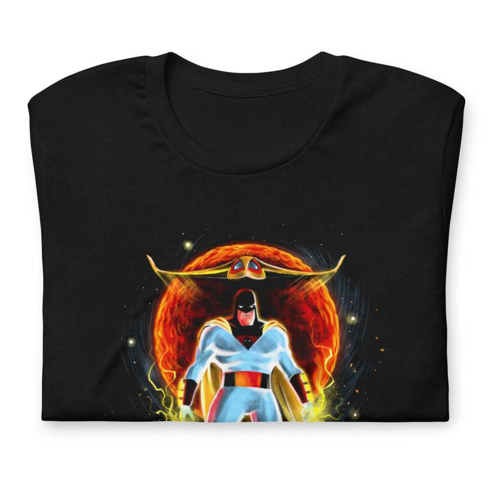 Playera Space Ghost Red Sun Cosmic - Doblado