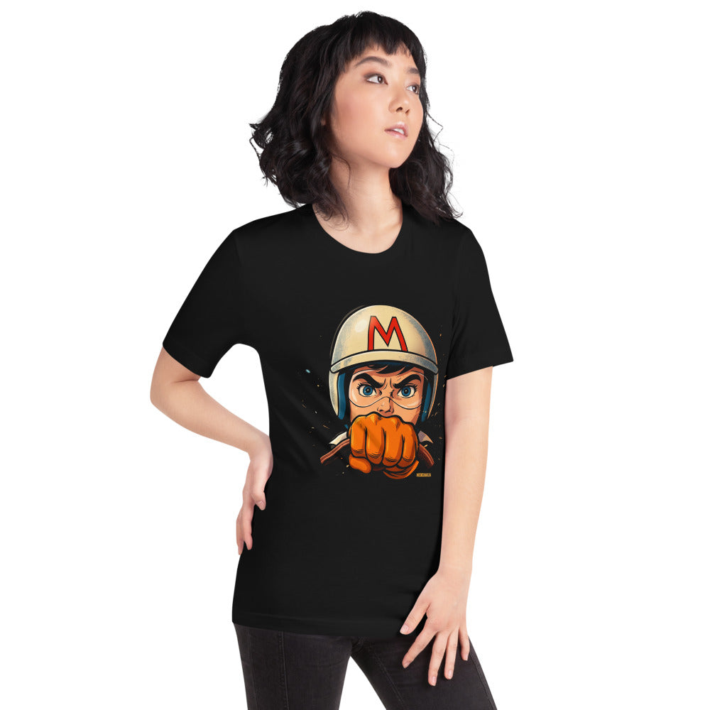 Playera Speed Racer Helmet Fist - Modelo femenina