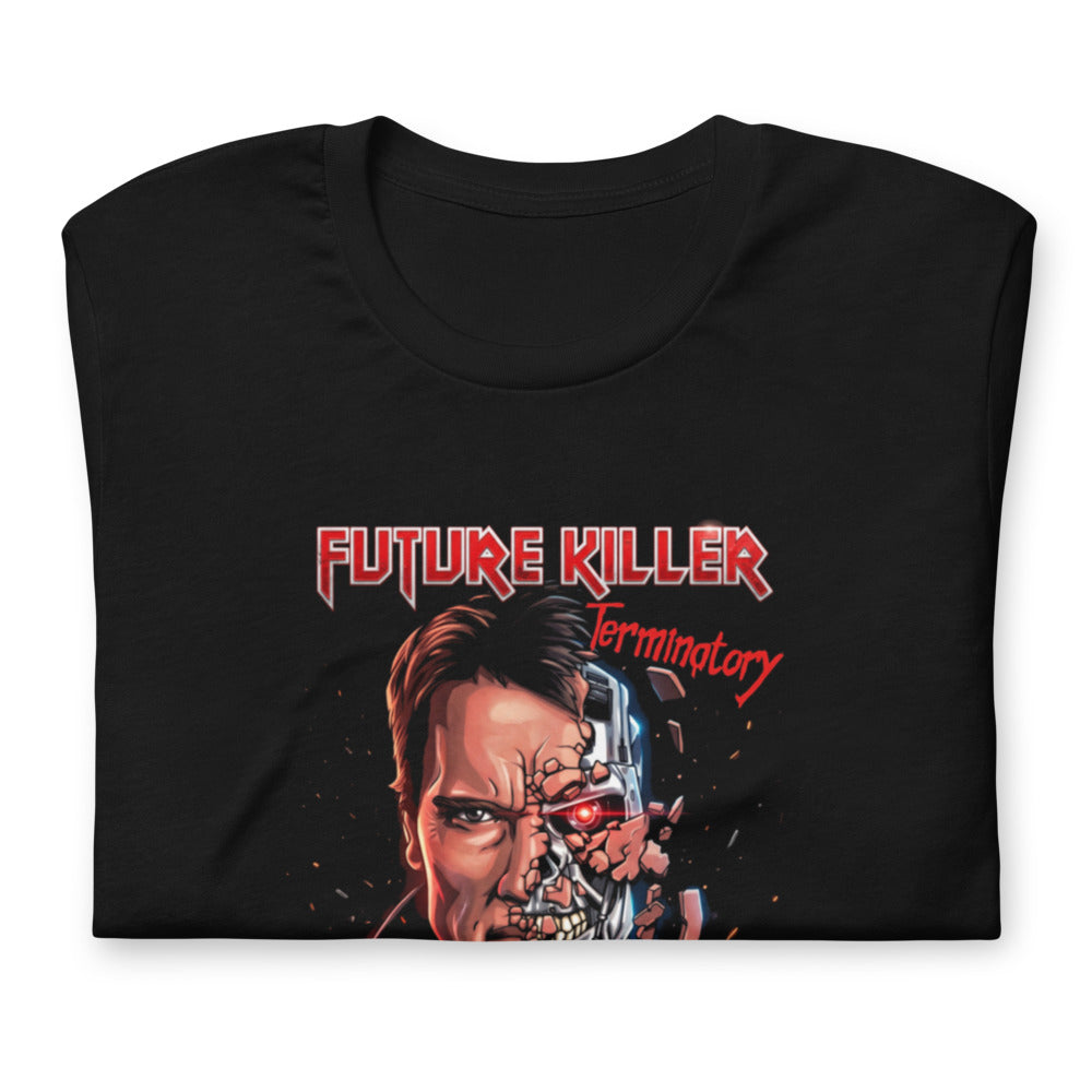 Playera Terminator Half Face Heavy Metal - Doblado