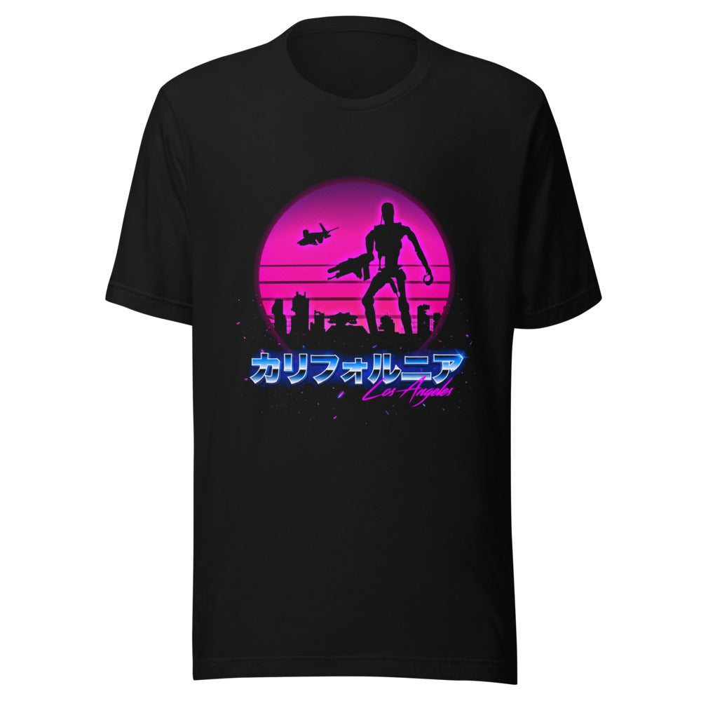 Playera Terminator Los Angeles Synthwave Endoskeleton - Frente grande