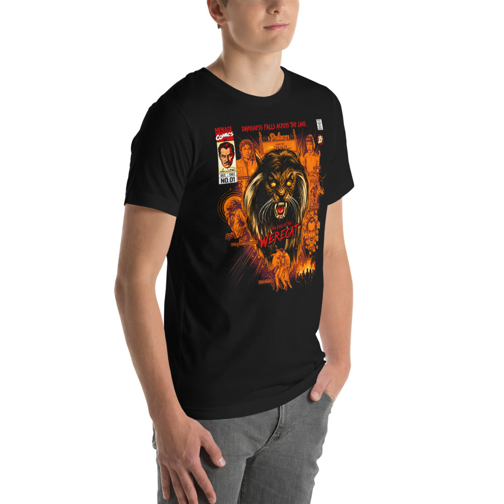 Playera Thriller The Evil Of The Werecat - Modelo masculino lateral