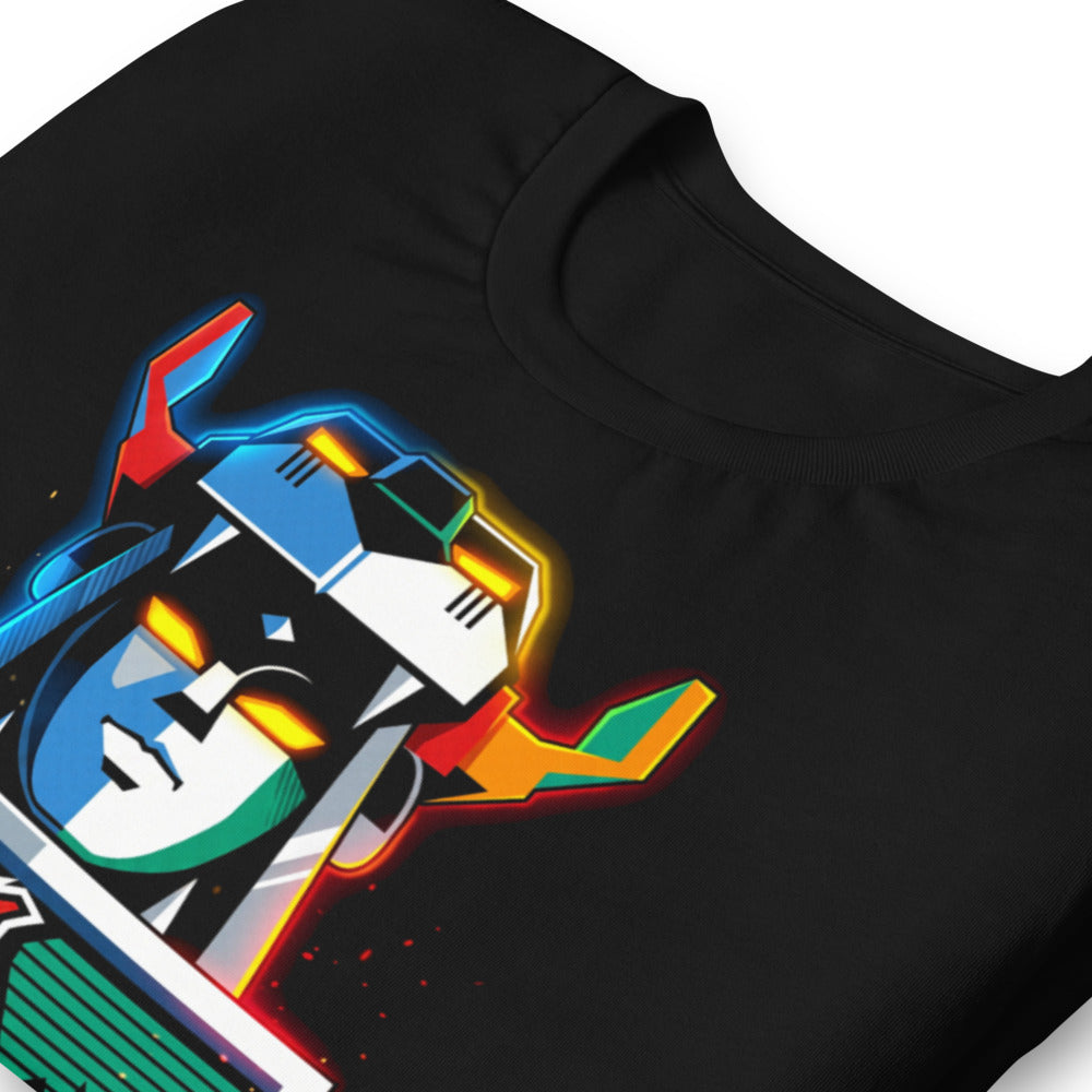 Playera Voltron Neon Robot Head Yellow Eyes - Doblado zoom