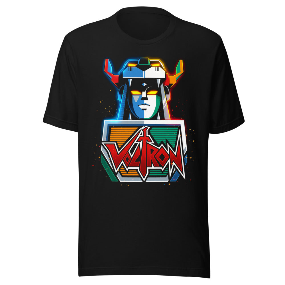Playera Voltron Neon Robot Head Yellow Eyes - Frente grande