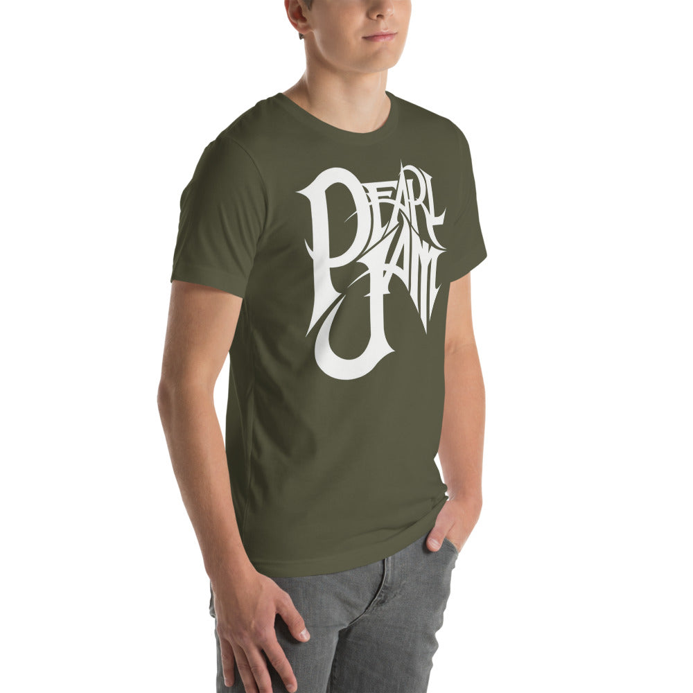 Playera Pearl Jam Rock band - Modelo masculino lateral