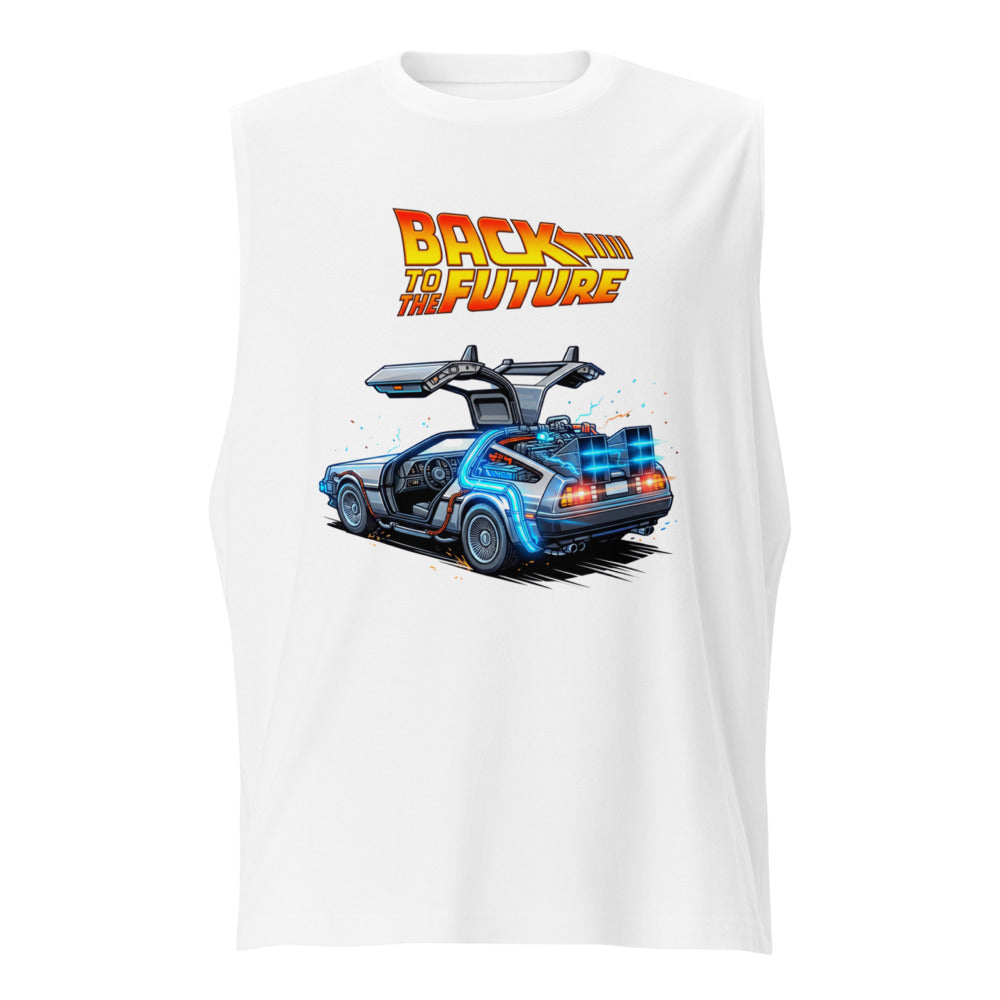 Sin Mangas Back To The Future DeLorean Blue Glow - Frente