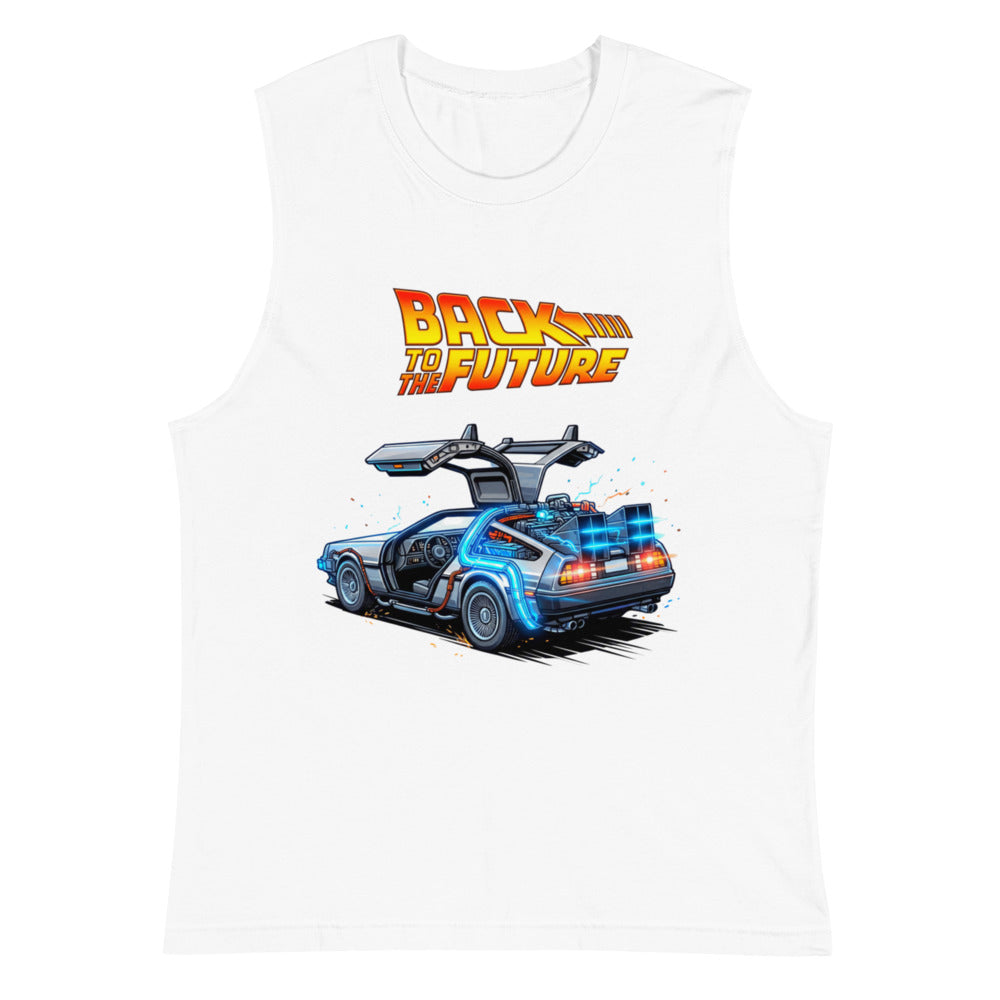 Sin Mangas Back To The Future DeLorean Blue Glow - Plano