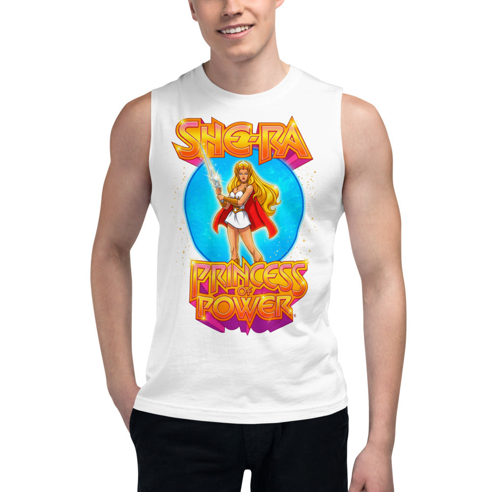 Sin Mangas She-Ra Princess Of Power Starry Blue Circle - Modelo masculino