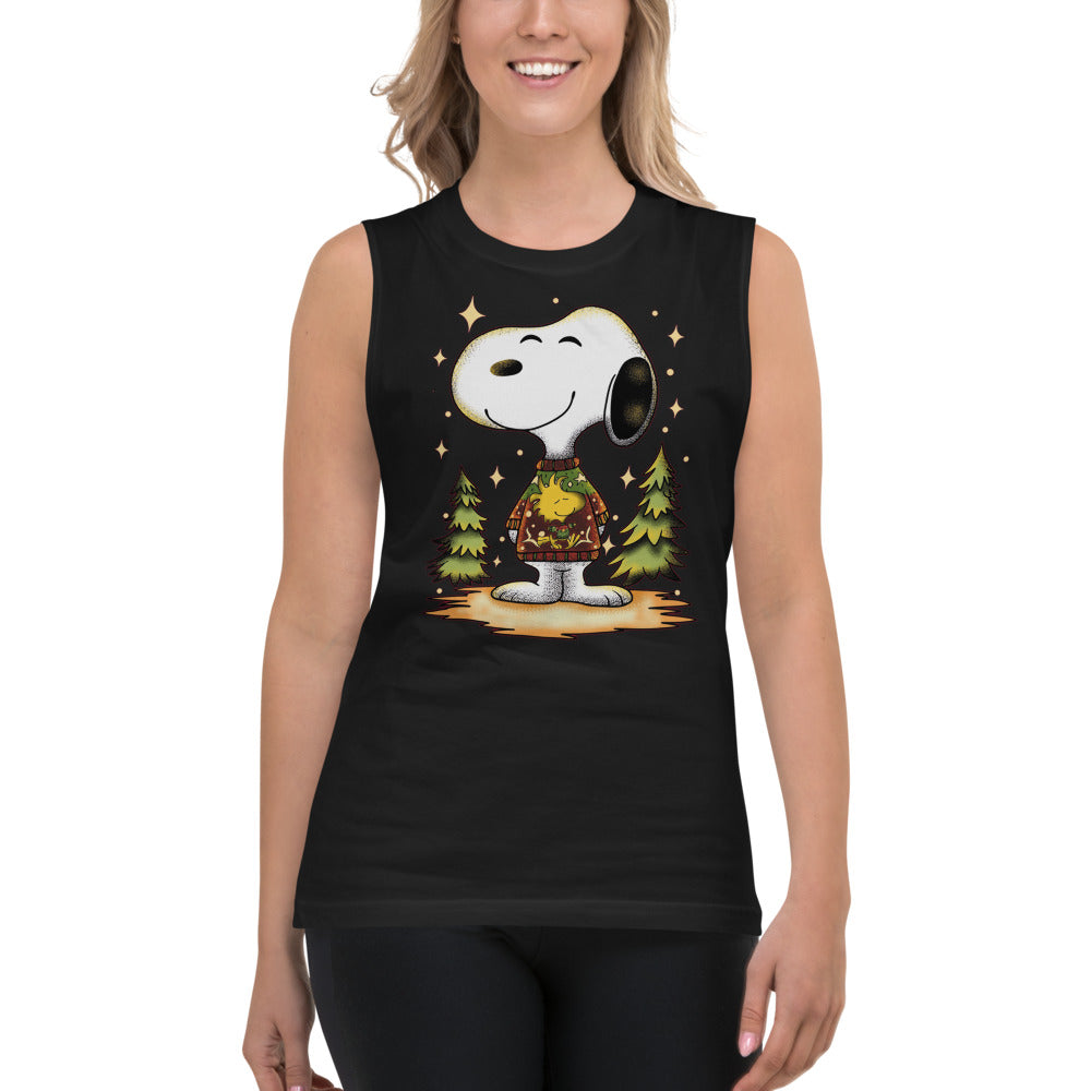 Sin Mangas Beagle de Navidad - Modelo femenina