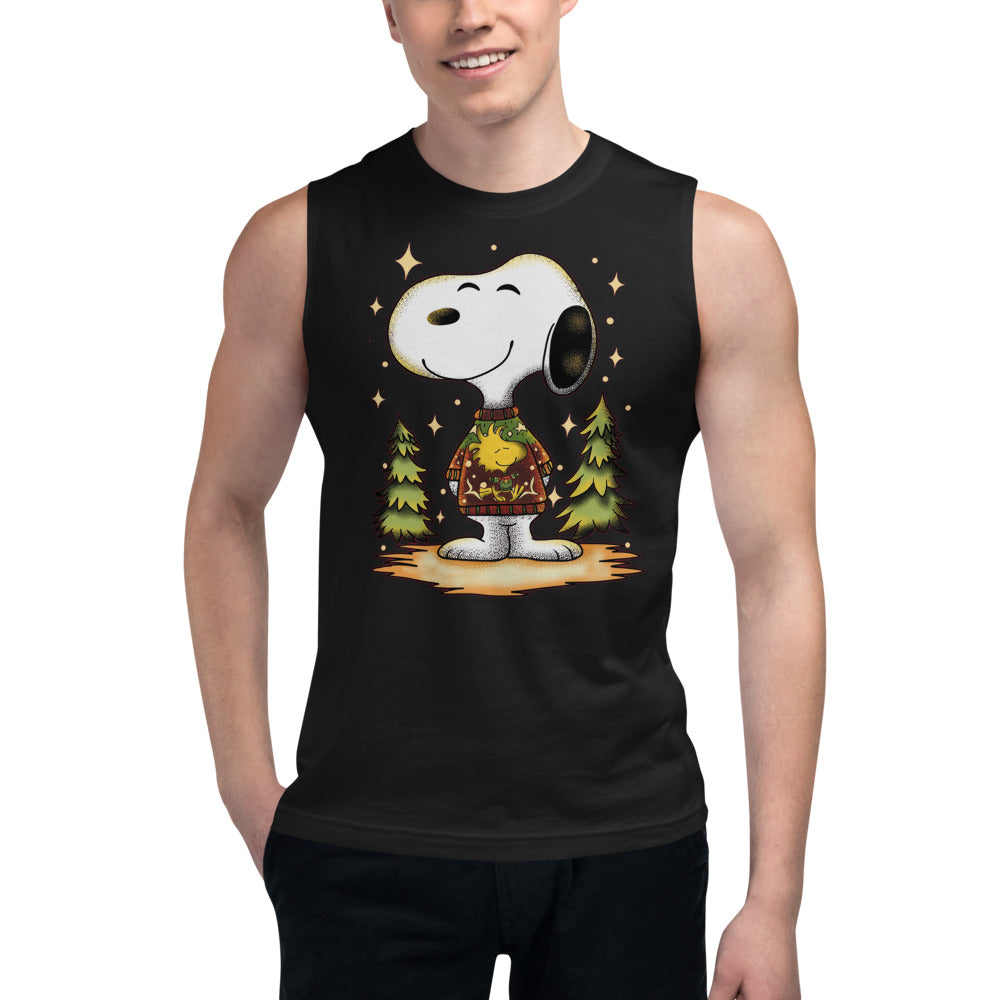 Sin Mangas Beagle de Navidad - Modelo masculino