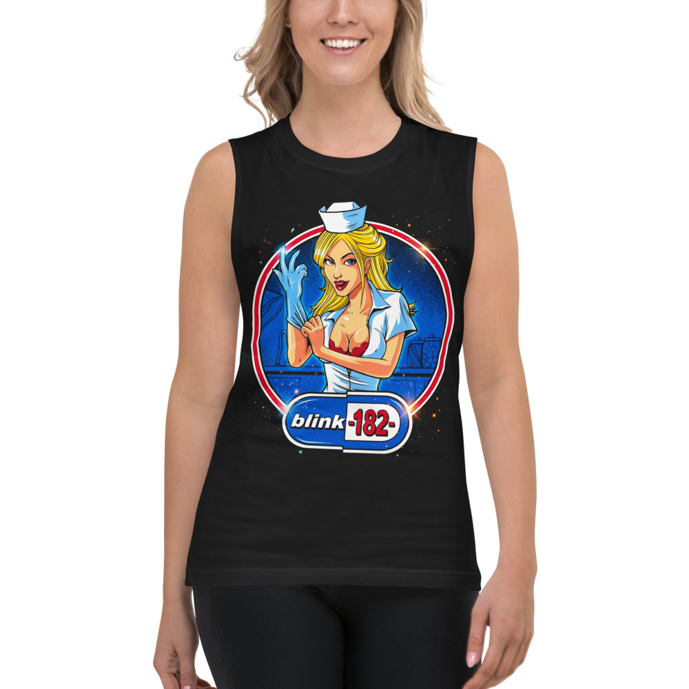 Sin Mangas Blink 182 Nurse Glove Capsule Logo - Modelo femenina