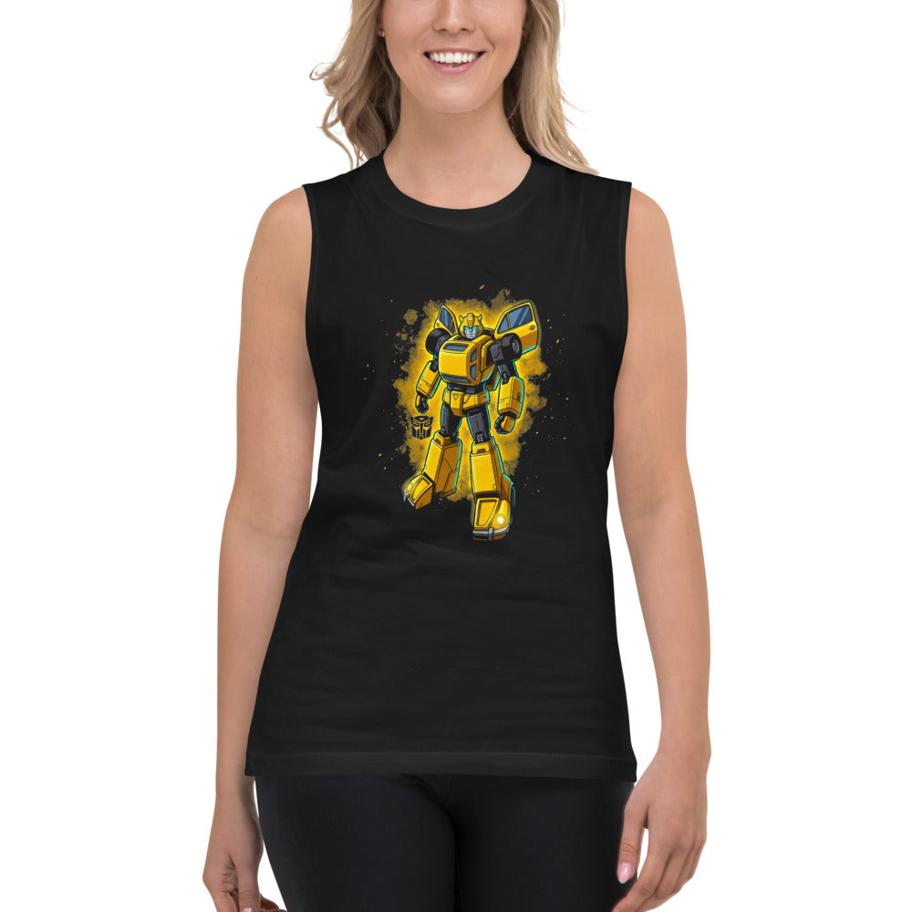 Sin Mangas Bumblebee Autobot Yellow Glow Dust Cloud - Modelo femenina
