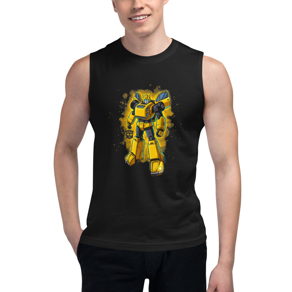 Sin Mangas Bumblebee Autobot Yellow Glow Dust Cloud - Modelo masculino