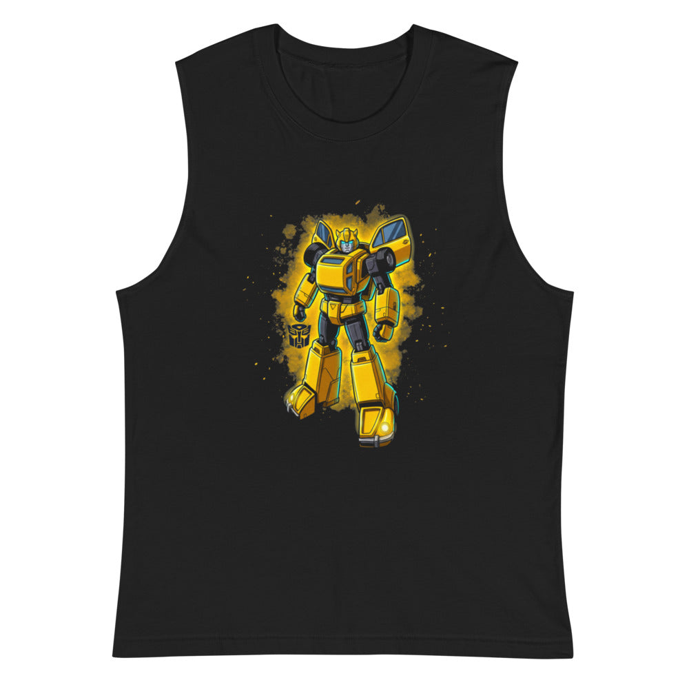 Sin Mangas Bumblebee Autobot Yellow Glow Dust Cloud - Plano