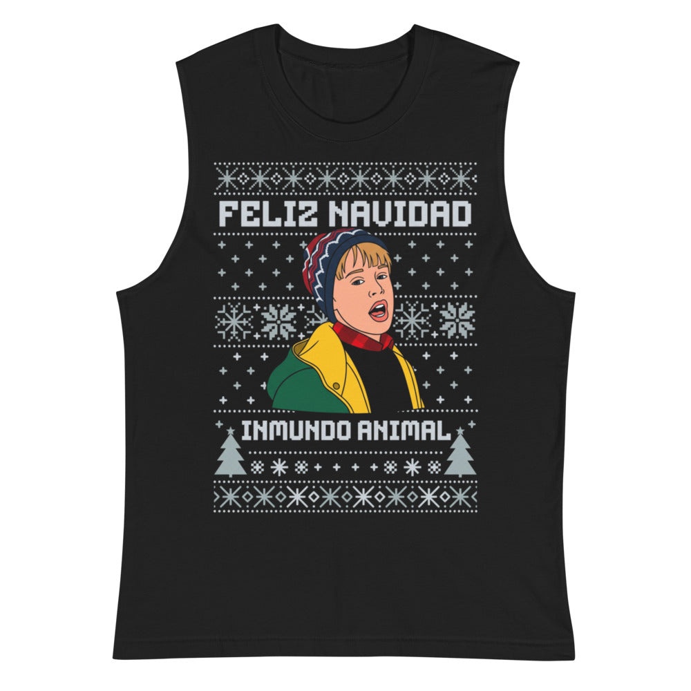 Sin Mangas Feliz Navidad Inmundo Animal Suéter Feo - Plano