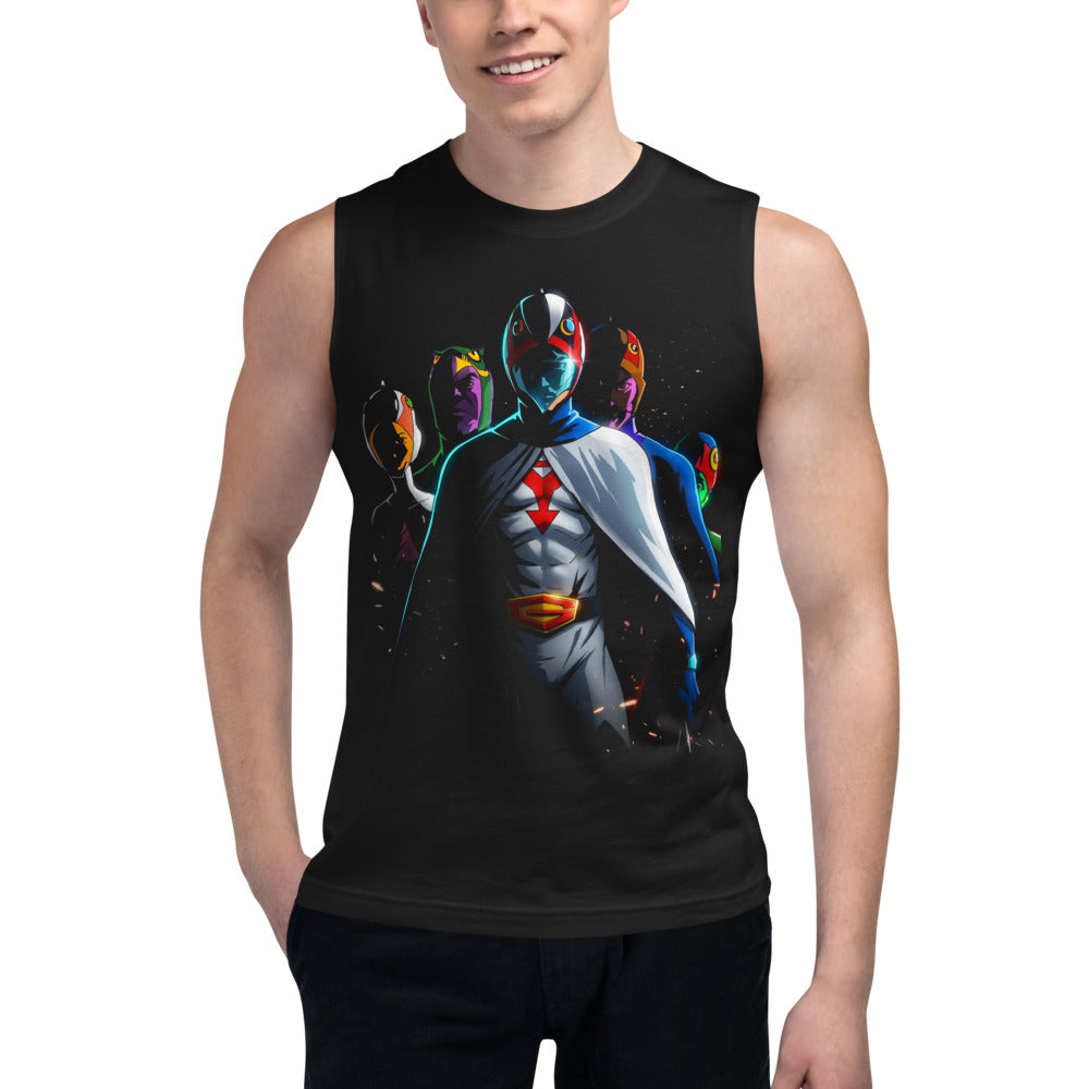 Sin Mangas Gatchaman Ken The Eagle Team - Modelo masculino