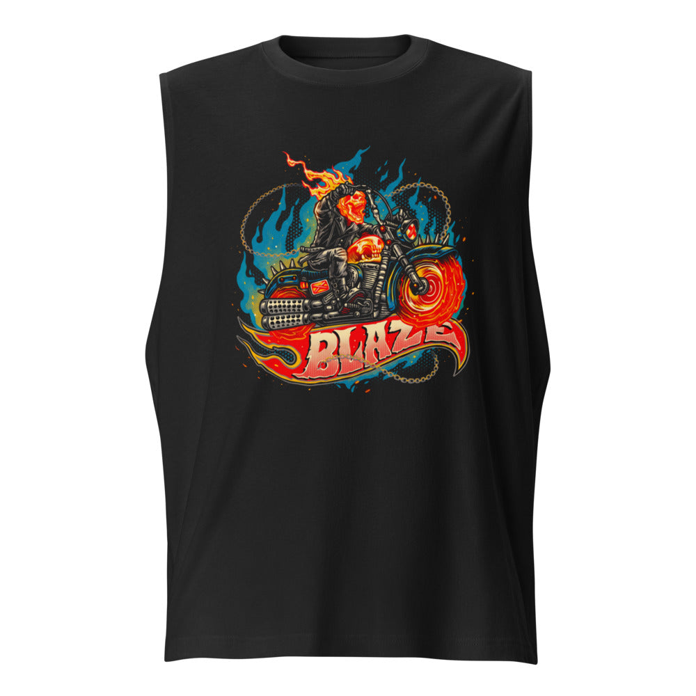 Sin Mangas Ghost Rider Blaze Spiked Chopper - Frente