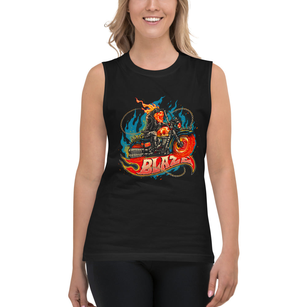 Sin Mangas Ghost Rider Blaze Spiked Chopper - Modelo femenina