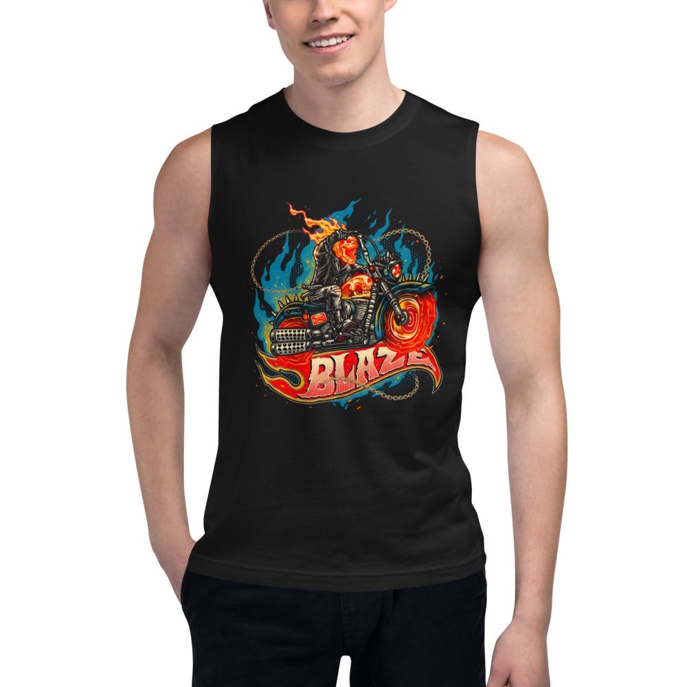 Sin Mangas Ghost Rider Blaze Spiked Chopper - Modelo masculino
