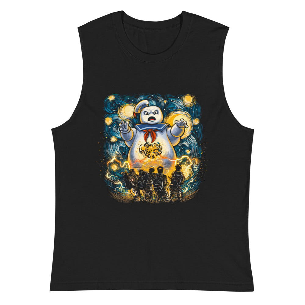Sin Mangas Ghostbusters Stay Puft Starry Night - Plano