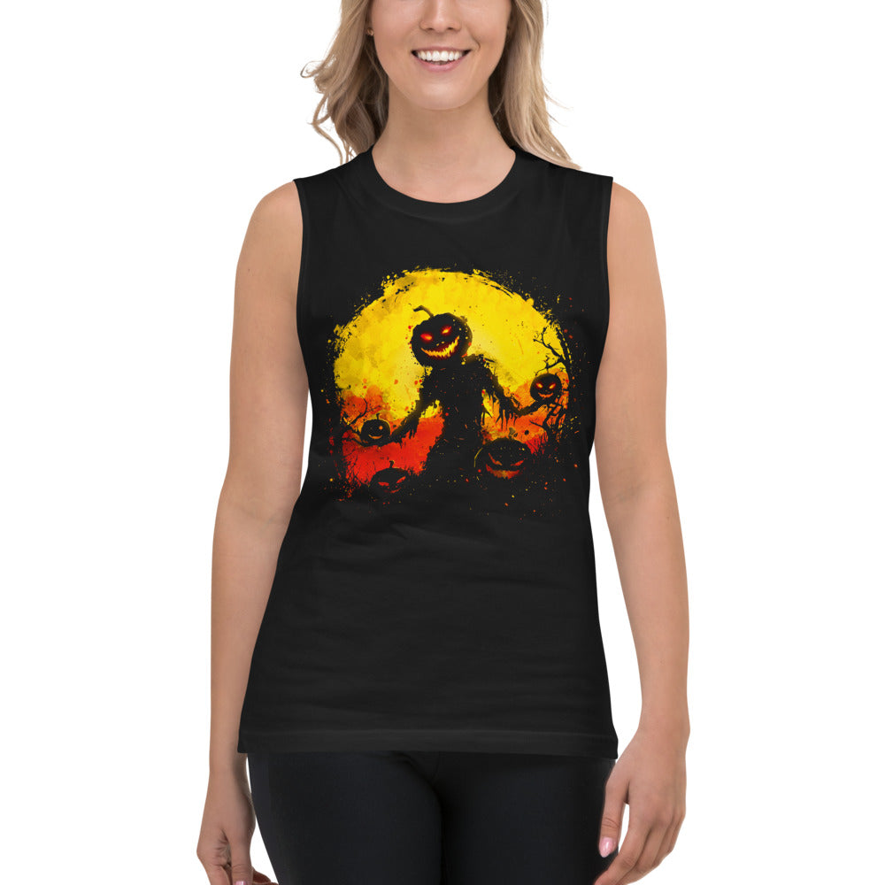 Sin Mangas Halloween Pumpkin Scarecrow Moon - Modelo femenina