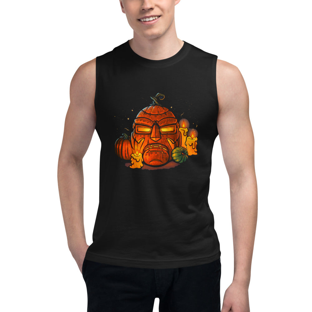 Sin Mangas Iron Mask Jack O Lantern Candles - Modelo masculino
