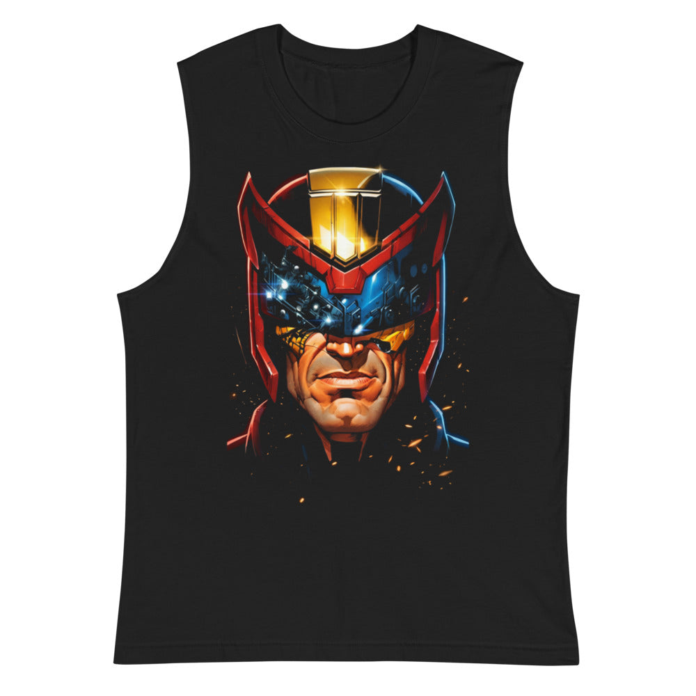 Sin Mangas Judge Dredd Golden Crest Helmet - Plano