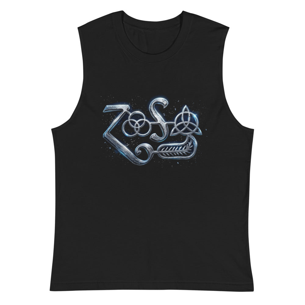 Sin Mangas Led Zeppelin Zoso Chrome Symbol - Plano