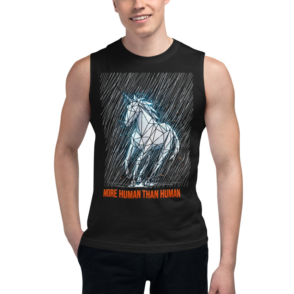 Sin Mangas More Human Than Human Geometric Unicorn - Modelo masculino