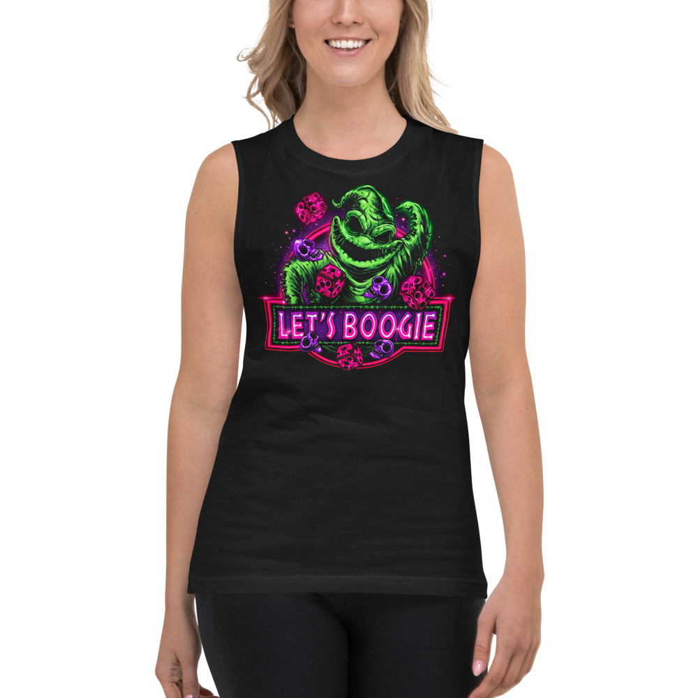 Sin Mangas Oogie Boogie Lets Boogie Neon Dice - Modelo femenina