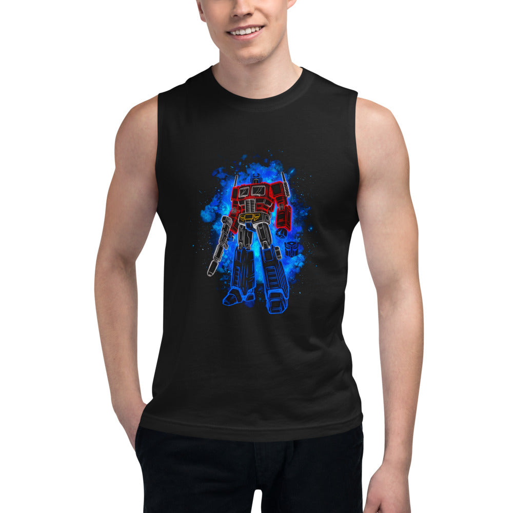 Sin Mangas Optimus Prime Neon Outline Nebula - Modelo masculino