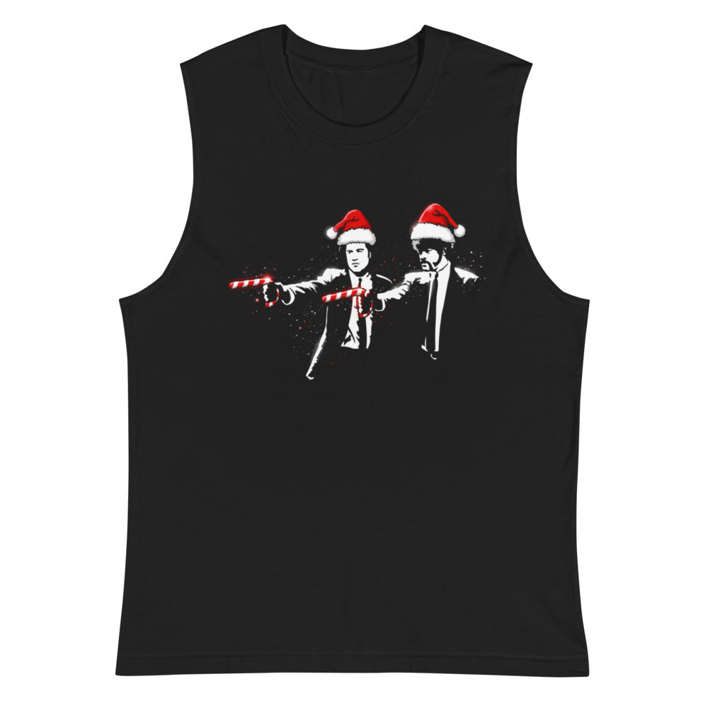 Sin Mangas Pulp Fiction Santa Hats Candy Canes - Plano