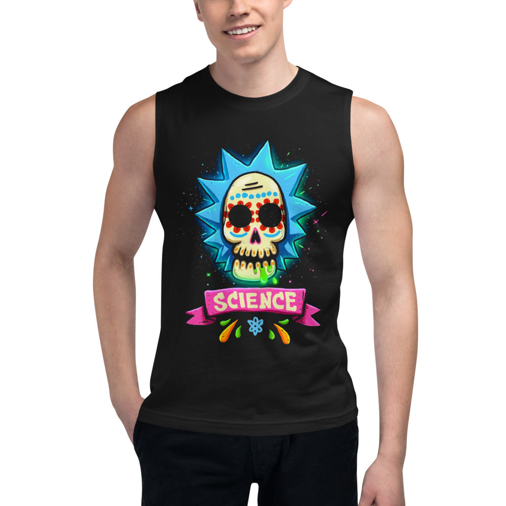 Sin Mangas Rick Sanchez Sugar Skull Science - Modelo masculino