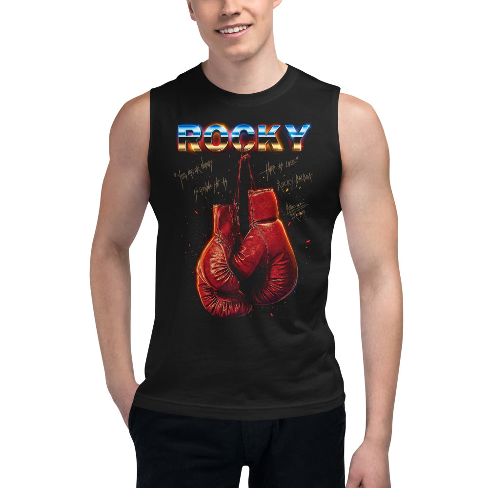 Sin Mangas Rocky Balboa Hard As Life Boxing Gloves - Modelo masculino