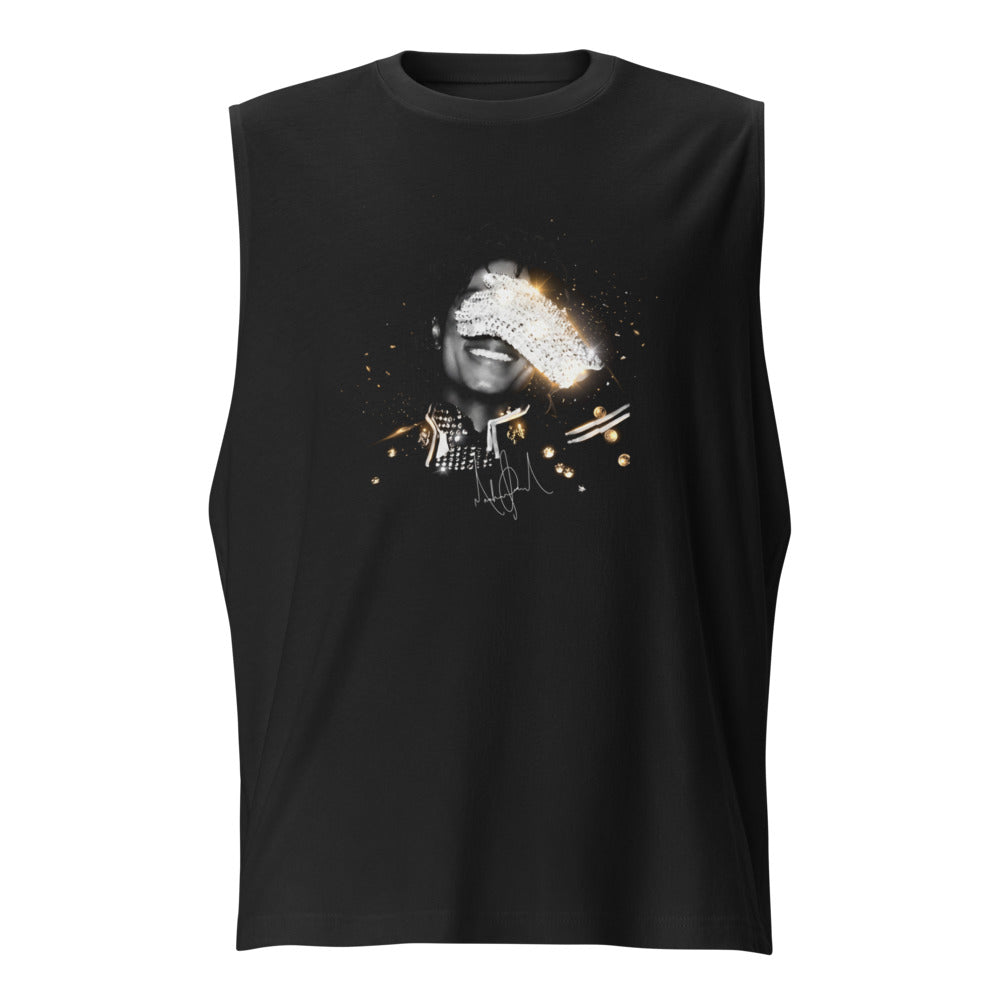 Sin Mangas Sequined Glove Smile Gold Sparks - Frente