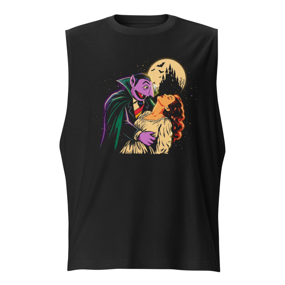 Sin Mangas Sesame Street Count Von Count Vampire Moon - Frente