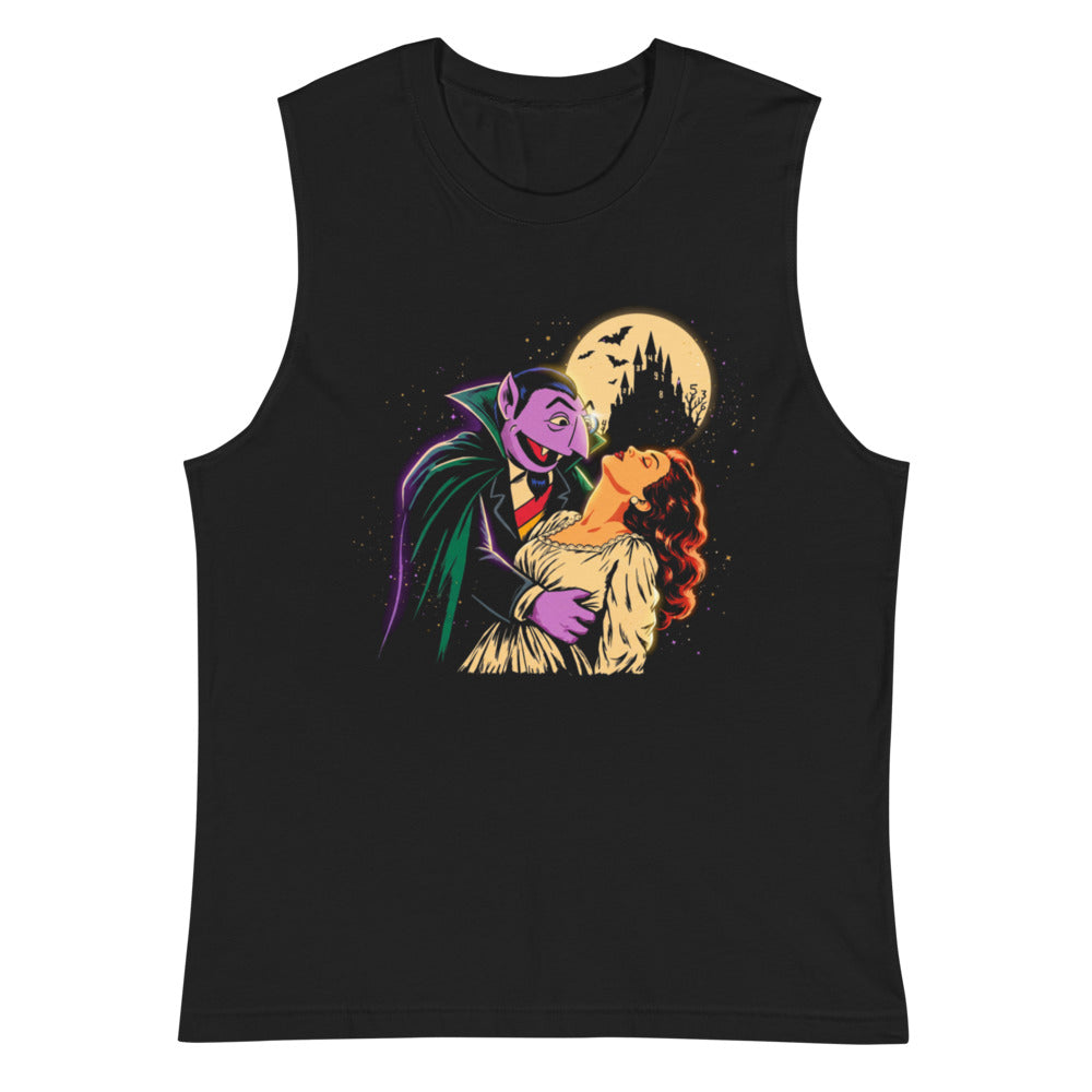 Sin Mangas Sesame Street Count Von Count Vampire Moon - Plano
