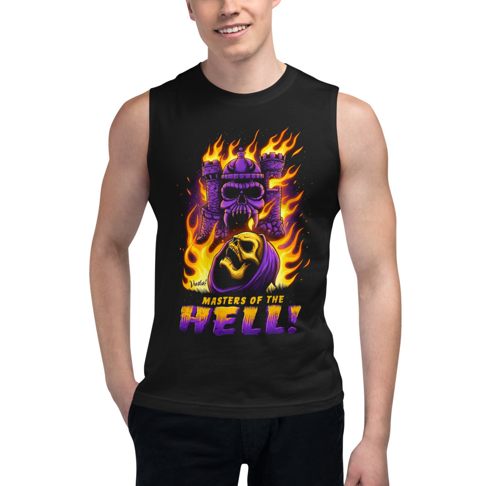 Sin Mangas Skeletor Castle Grayskull Flames - Modelo masculino